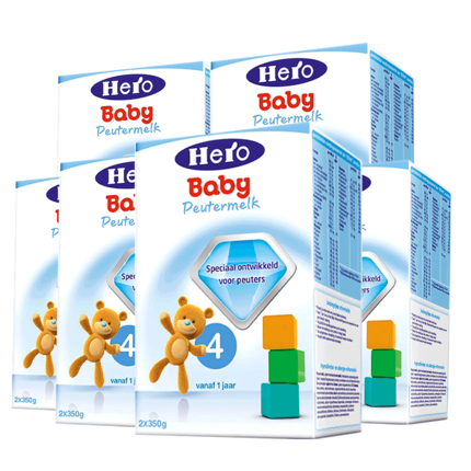 Herobaby天赋力 荷兰本土原装进口婴幼儿牛奶粉4段1岁以上700g四段*6盒