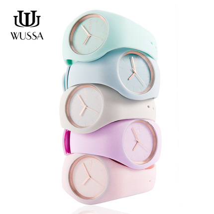 WUSSA q0-ssi-48时尚女学生手表 可爱防水果冻女表 情人节礼物