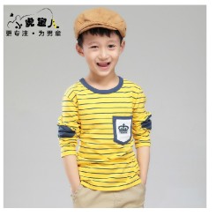 秋装2013新款童装秋款儿童长袖t恤纯棉 韩版条纹男童中大童衣服潮