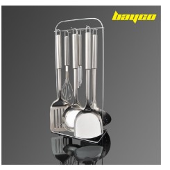 拜格BAYCO 不锈钢厨具七件套厨具套装锅铲汤勺厨具漏勺削皮刀