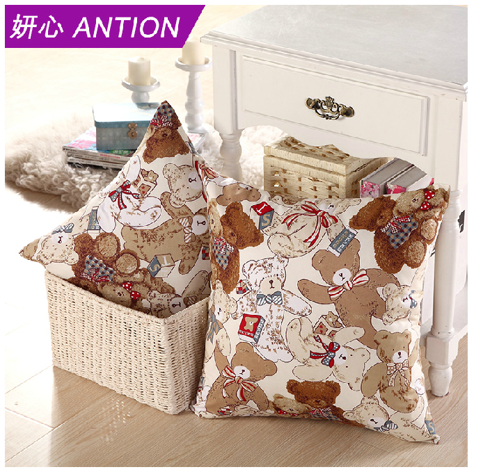 妍心9.9元卡通可爱抱枕沙发靠垫靠背 办公室靠枕含芯大号两个包邮 