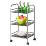 Homestar好事达金属三层收纳车HT-GJ-P-7851