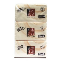 清风原木纯品系列2层抽抽取式面纸 200*3包 买四送二