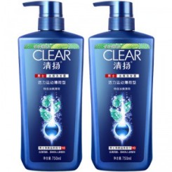 CLEAR 清扬 男士洗发露活力运动薄荷型 750ml x2