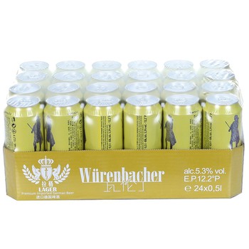 德国进口 Wurenbacher瓦伦丁拉格啤酒500ml
