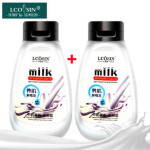 兰可欣 牛奶沐浴盐全身后背祛痘搓泥宝香露去鸡皮角质死皮身体磨砂膏400g*2