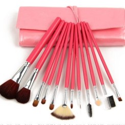 梦吻正品专业化妆刷 初学12支动物毛刷