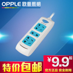 OPPLE欧普照明 三位排插 电源插座插线板1.8m
