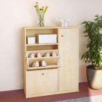 慧乐家 昊朗多功能三门鞋柜白枫木色11059-1