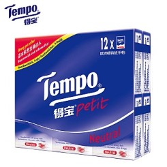 得宝迷你纸手帕(天然无味）12包 