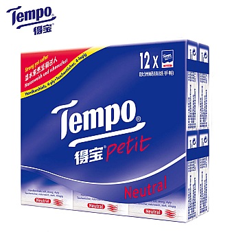 得宝迷你纸手帕(天然无味）12包 