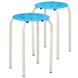 生活诚品 清爽钢塑梅花套凳(两支装)YD3207