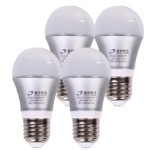 THTF 清华同方 LED球泡灯 E27接口 3W 黄光 四支装