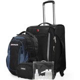 Wenger瑞士军刀威戈TU14040900160男女商务旅行套装20寸黑色拉杆箱