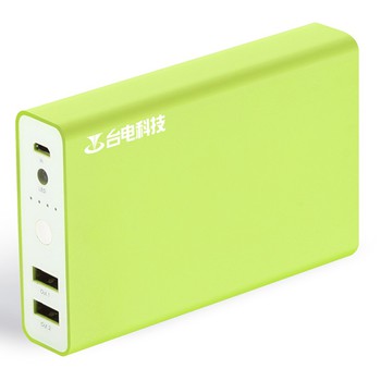 台电（Teclast）移动电源 T100F-G 10000毫安 双USB 2.1A 活力绿