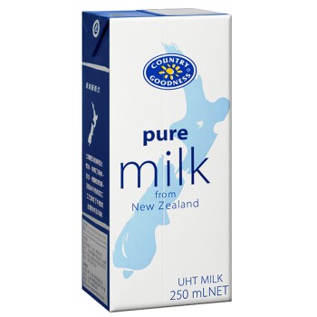 新西兰进口牛奶田园全脂牛奶 250ML*24盒 