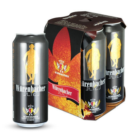 德国原装进口 瓦伦丁 黑啤 500ml*4听