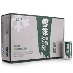 Snowbeer 雪花啤酒 9° 精制330ml*24听 箱装