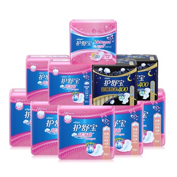 Whisper 护舒宝 超净棉丝薄全周期组合10包装