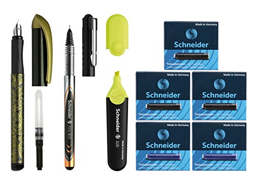 Schneider 施耐德 金蝶Voice 套装(含钢笔/走珠笔/荧光笔/吸墨管1支/墨胆5盒)