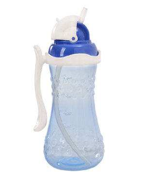 PIGEON 贝亲 单手便携大容量吸管杯300ml 浅醇蓝