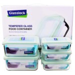 Glasslock 三光云彩 钢化耐热玻璃保鲜盒五件套装 