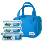 BestHA 贝特阿斯 玻璃保鲜盒三件套(送蓝色保温包)