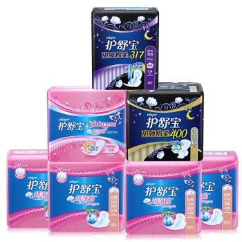 Whisper护舒宝 超净棉丝薄日夜组合卫生巾7包装