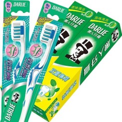 黑人 双重薄荷牙膏175g*2+牙刷*2