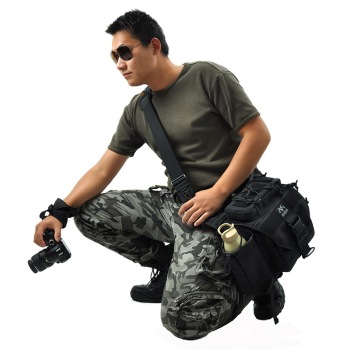 MaxGear马盖先 战地记者单反相机摄影包0439B黑色