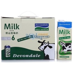 Devondale德运 脱脂牛奶1L*6 澳大利亚进口牛奶