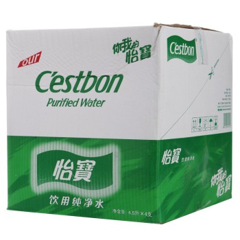 怡宝 纯净水4.5L*4桶 整箱