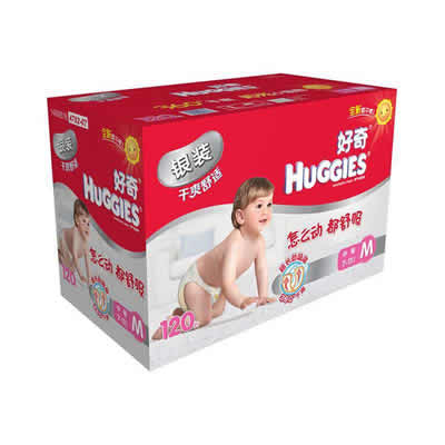 Huggies好奇 银装干爽舒适纸尿裤M120片/L100片/XL80片