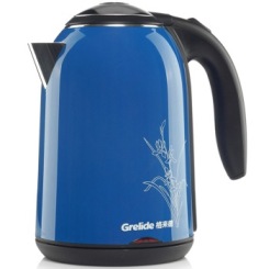 Grelide格来德 WWK-D1513双层防烫1.5L弹盖304食品级不锈钢电热水壶