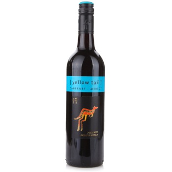 Yellow Tail黄尾袋鼠 加本力梅洛红葡萄酒750ml 澳大利亚进口红酒