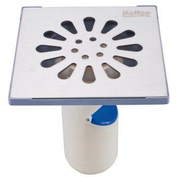 Ballee贝乐卫浴 T49 不锈钢下水地漏 防臭地漏芯 深水封 自动密封