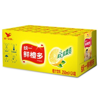 统一 鲜橙多/冰红茶 250ml*24盒/箱 整箱
