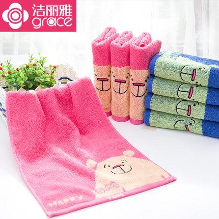 grace 洁丽雅 纯棉卡通童巾6条装