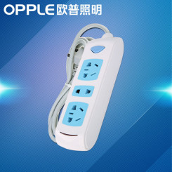 OPPLE 欧普 三位插排插线板 电源插座接线板 1.8m
