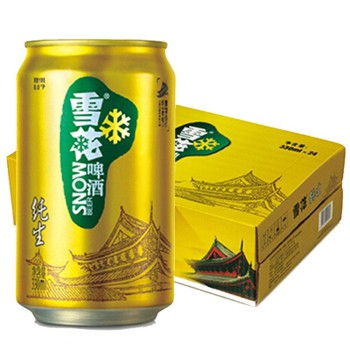 Snowbeer雪花啤酒 8度纯生330ml*24听整箱装