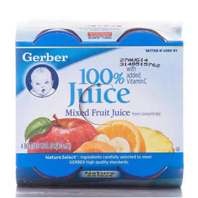 Gerber嘉宝 婴儿辅食混合果汁 118ml*4瓶