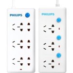 PHILIPS飞利浦 总控六位3米+分控三位1.8米插座套装