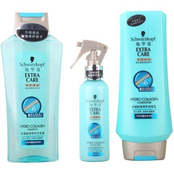 Schwarzkopf施华蔻 水凝胶原修护尊享套装(400ml洗+400ml润+150ml水)