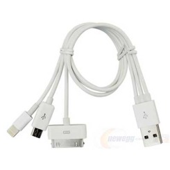 CRAB酷博 三接口多功能USB三合一充电数据线