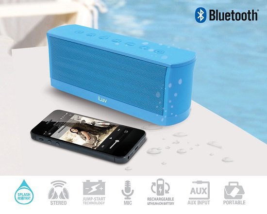 iLuv 爱乐福 Mobi Out 户外防泼溅无线蓝牙音箱iSP233 三色可选