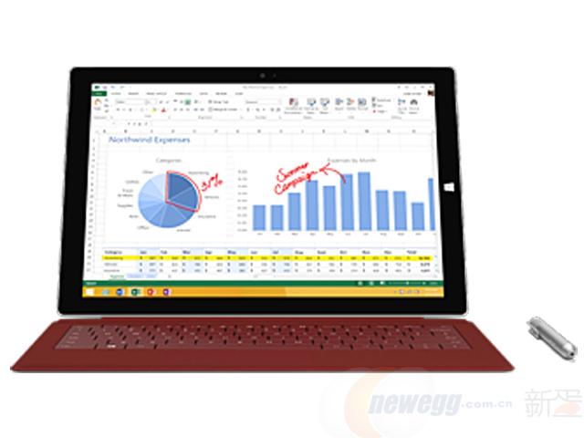 Microsoft 微软 Surface Pro 3 专业版 12英寸平板电脑(i5/128G/4G内存/2160*1440)