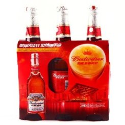 Budweiser百威 啤酒瓶装600ml*3瓶/组