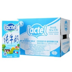 Lactel 兰特 法国进口低脂牛奶 1L*12 整箱装