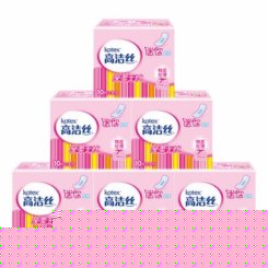 kotex 高洁丝 丝薄棉柔迷你直条卫生巾10片*6包
