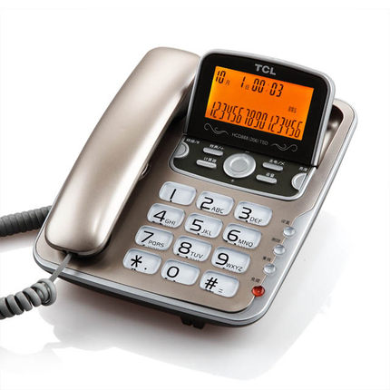 TCL 电话机 办公家用固定电话座机 来电显示 206 免电池 2色可选